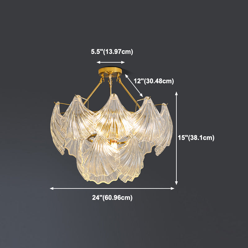 Luces colgantes de forma única luces de lámpara de vidrio de estilo contemporáneo en oro