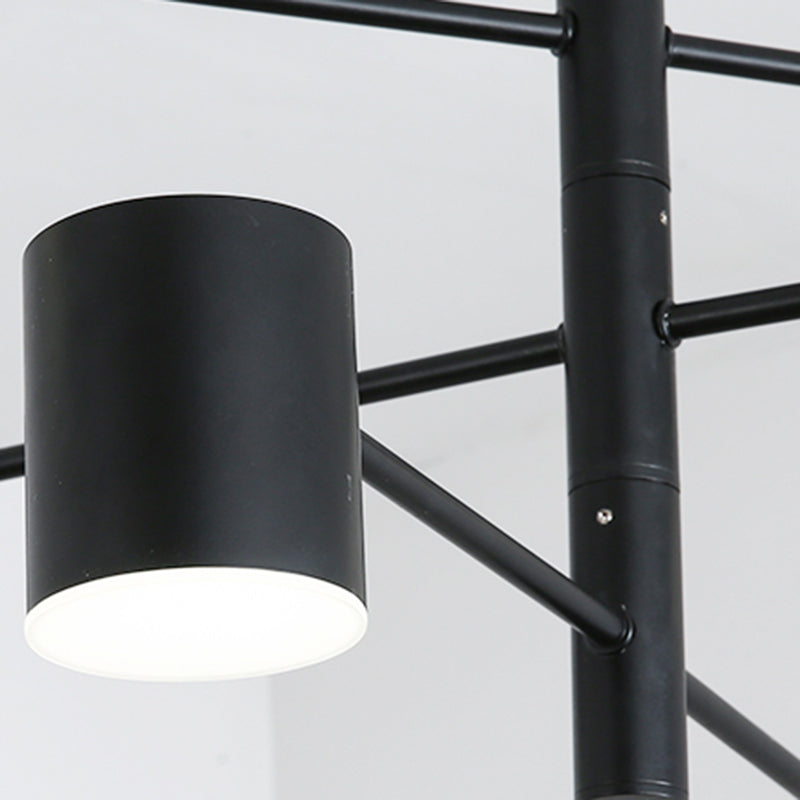 Moderne Stilzylinderformheiztkanalkronleuchter Metall 8 leichte Kronleuchterleuchten