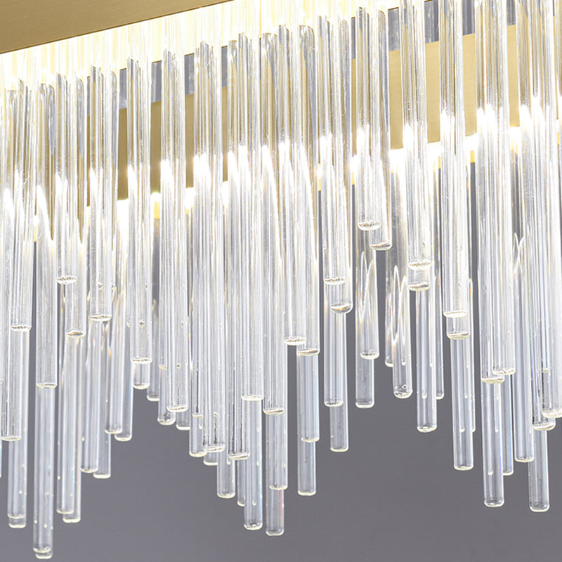 Candelera colgante de forma de rueda Crystal de estilo contemporáneo 1 Luz de lámpara de luz en oro