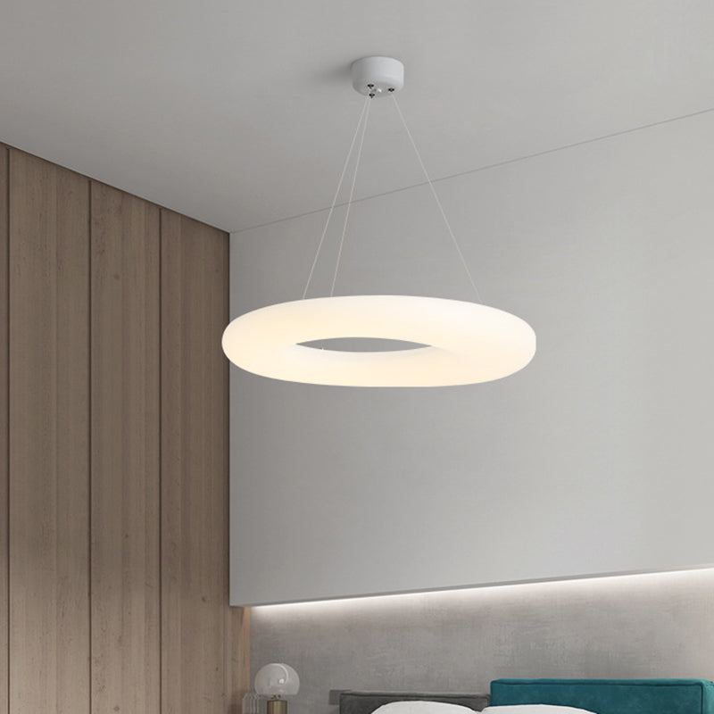 Lámpara de araña de anillo de metal luz nórdica led colgante lámpara accesorio