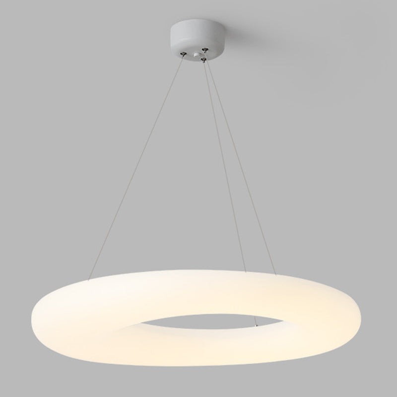 Lámpara de araña de anillo de metal luz nórdica led colgante lámpara accesorio