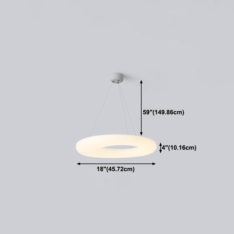 Lámpara de araña de anillo de metal luz nórdica led colgante lámpara accesorio