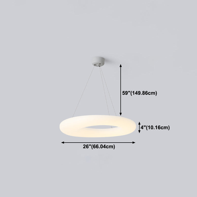 Lámpara de araña de anillo de metal luz nórdica led colgante lámpara accesorio