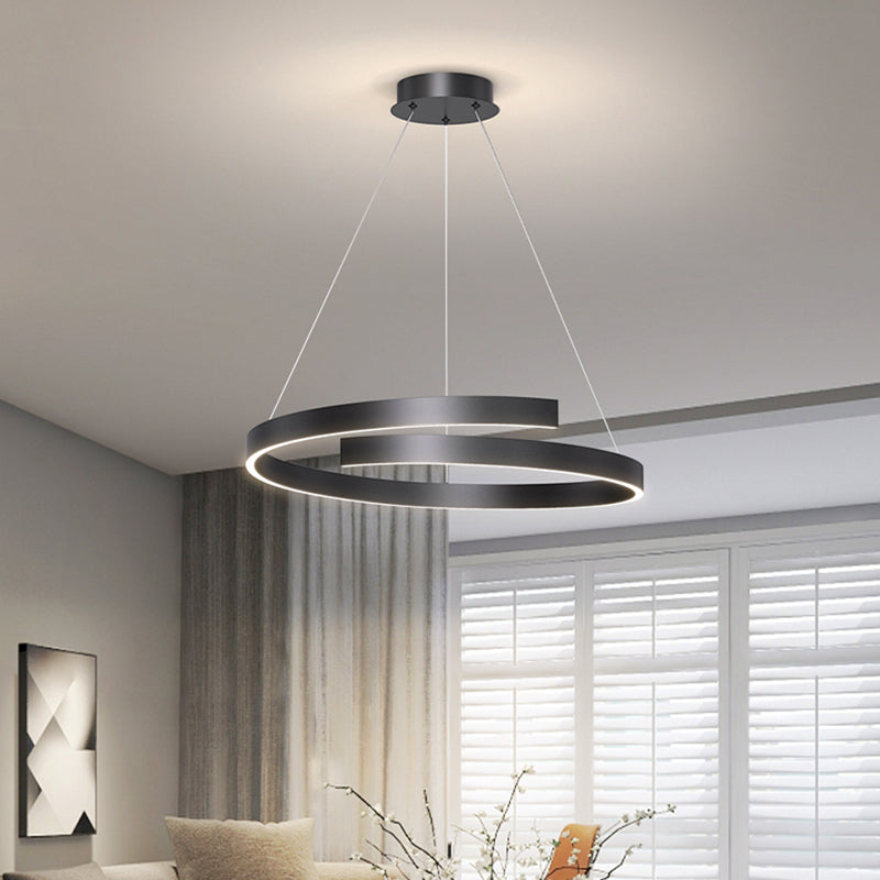 Lineaire vorm metalen hanglamp lichtbeveiliging modern hangende lamp met één licht