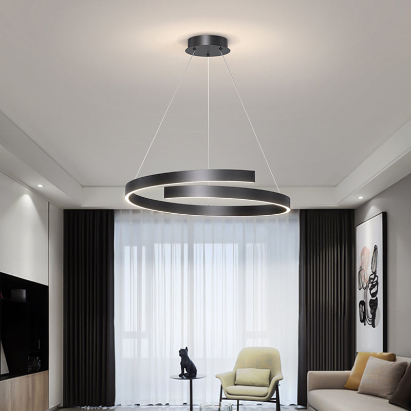 Lineaire vorm metalen hanglamp lichtbeveiliging modern hangende lamp met één licht