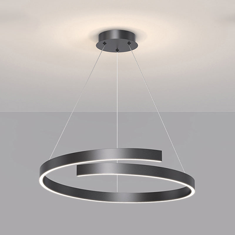 Lineaire vorm metalen hanglamp lichtbeveiliging modern hangende lamp met één licht