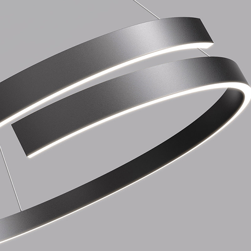 Lineaire vorm metalen hanglamp lichtbeveiliging modern hangende lamp met één licht