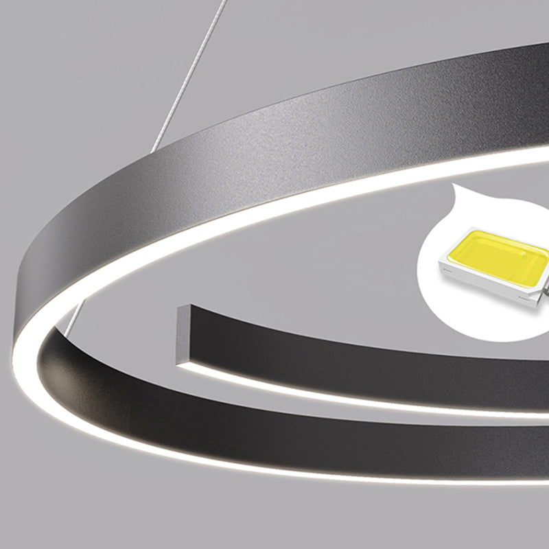 Lineaire vorm metalen hanglamp lichtbeveiliging modern hangende lamp met één licht