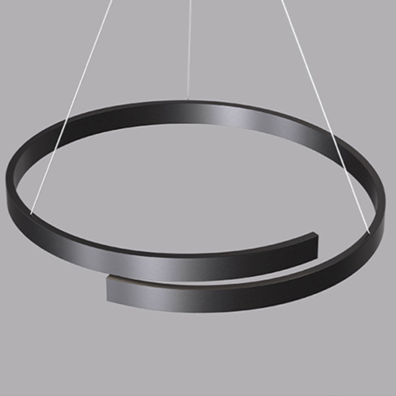 Lineaire vorm metalen hanglamp lichtbeveiliging modern hangende lamp met één licht