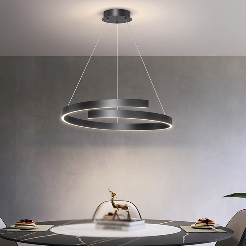 Lineaire vorm metalen hanglamp lichtbeveiliging modern hangende lamp met één licht
