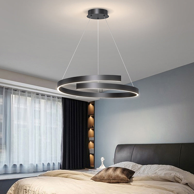 Lineaire vorm metalen hanglamp lichtbeveiliging modern hangende lamp met één licht