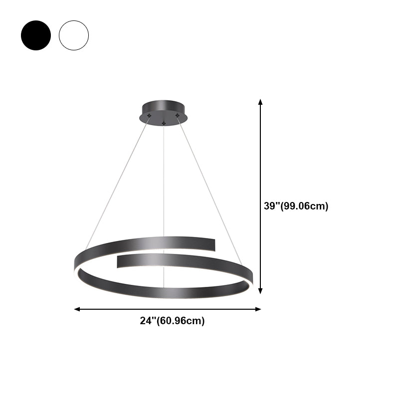 Lineaire vorm metalen hanglamp lichtbeveiliging modern hangende lamp met één licht