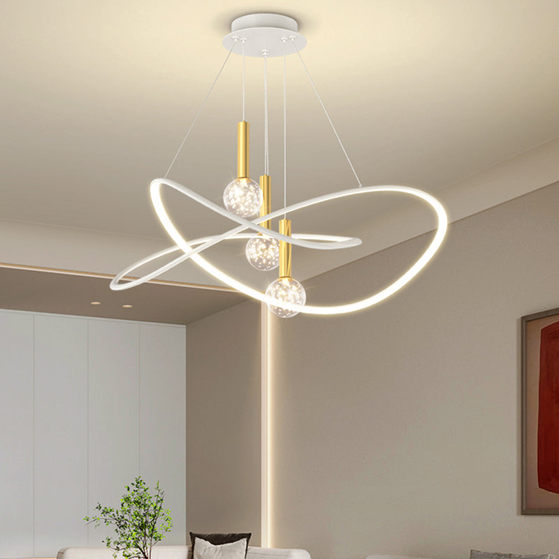 Bolvormige vorm metalen hanglamp armaturen moderne stijl 4 licht hangende verlichtingsarmaturen