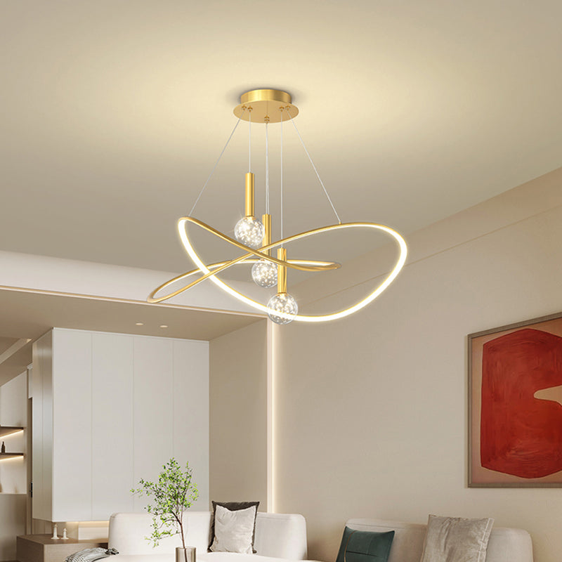 Bolvormige vorm metalen hanglamp armaturen moderne stijl 4 licht hangende verlichtingsarmaturen