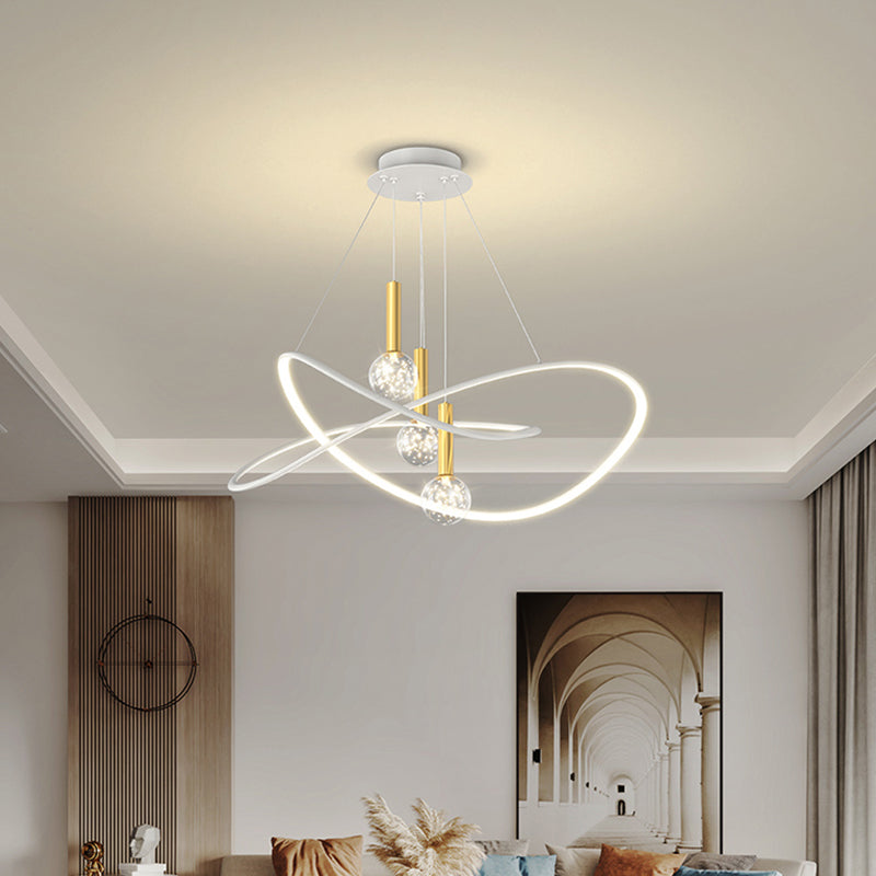 Bolvormige vorm metalen hanglamp armaturen moderne stijl 4 licht hangende verlichtingsarmaturen