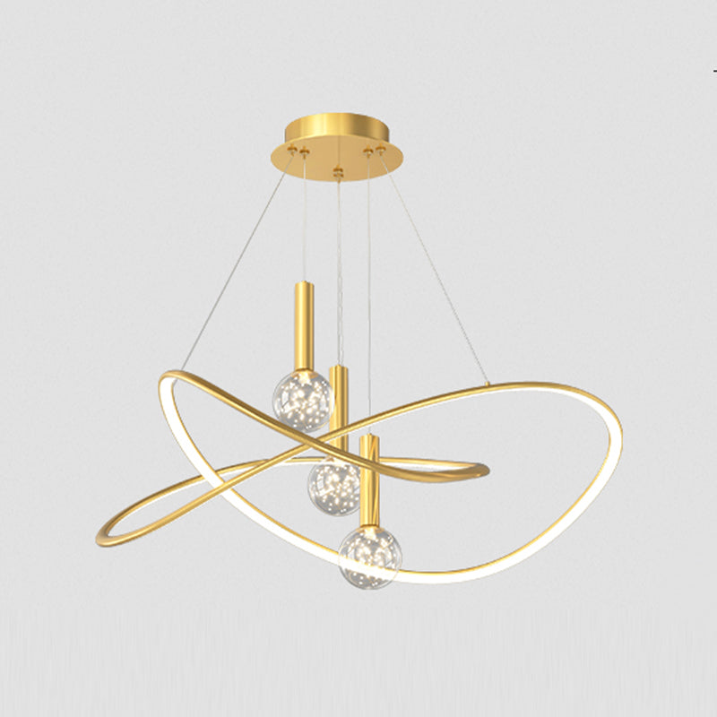 Bolvormige vorm metalen hanglamp armaturen moderne stijl 4 licht hangende verlichtingsarmaturen