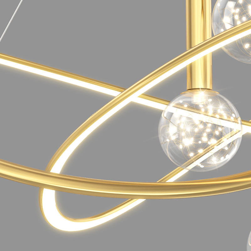 Bolvormige vorm metalen hanglamp armaturen moderne stijl 4 licht hangende verlichtingsarmaturen