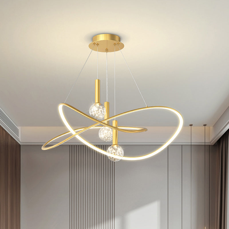 Bolvormige vorm metalen hanglamp armaturen moderne stijl 4 licht hangende verlichtingsarmaturen