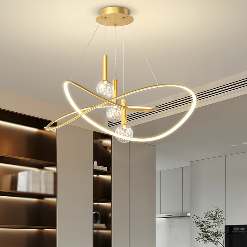 Bolvormige vorm metalen hanglamp armaturen moderne stijl 4 licht hangende verlichtingsarmaturen