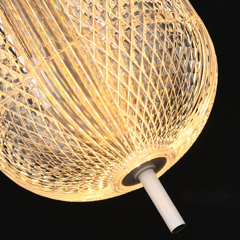 Geometry Shape Metal Hanging Ceiling Light Modern Style 1 Light Pendant Light in White