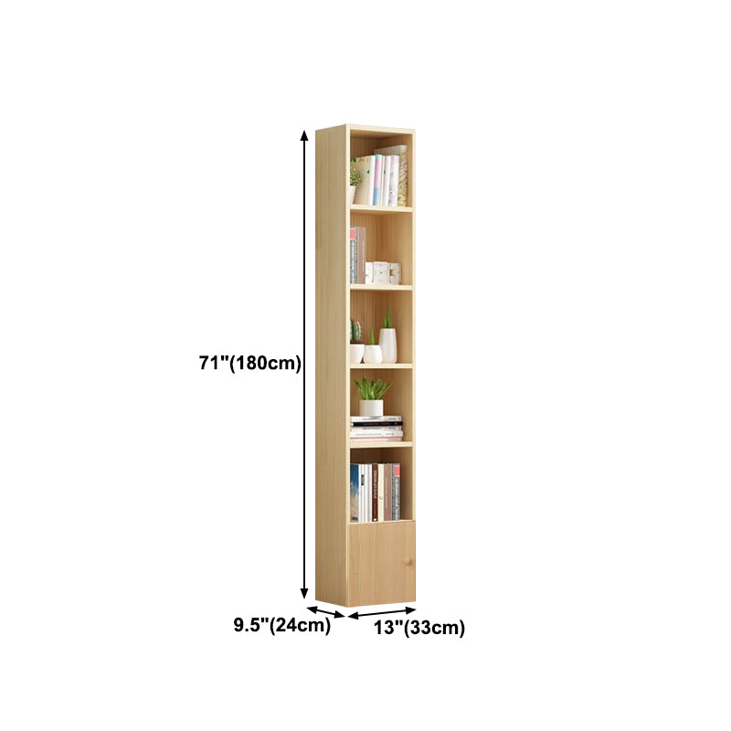 Scandinavian Pine Standard Bookshelf Vertical Closed Back Bookshelf fo