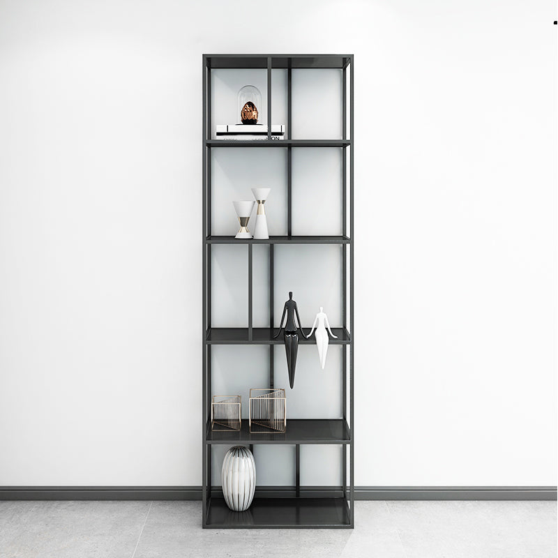 Metal Industrial Etagere Bookshelf Iron Iron Open Vertical Bookshelf for Office