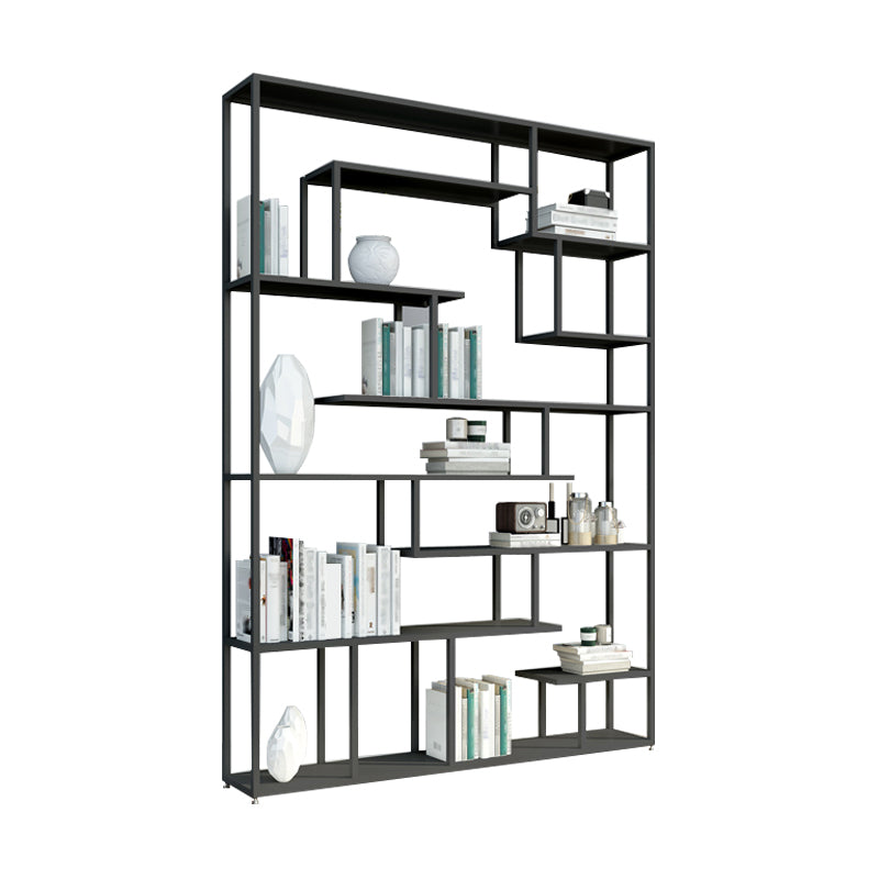 Industrial Metal Etagere Bookshelf Open Iron Bookshelf for Home Office