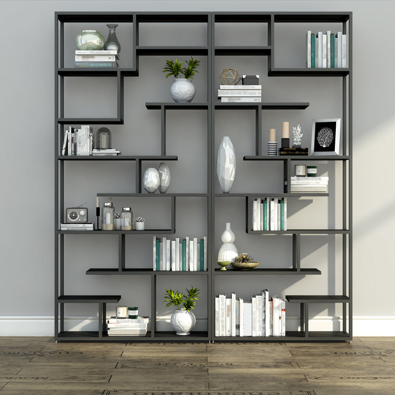 Industrial Metal Etagere Bookshelf Open Iron Bookshelf for Home Office