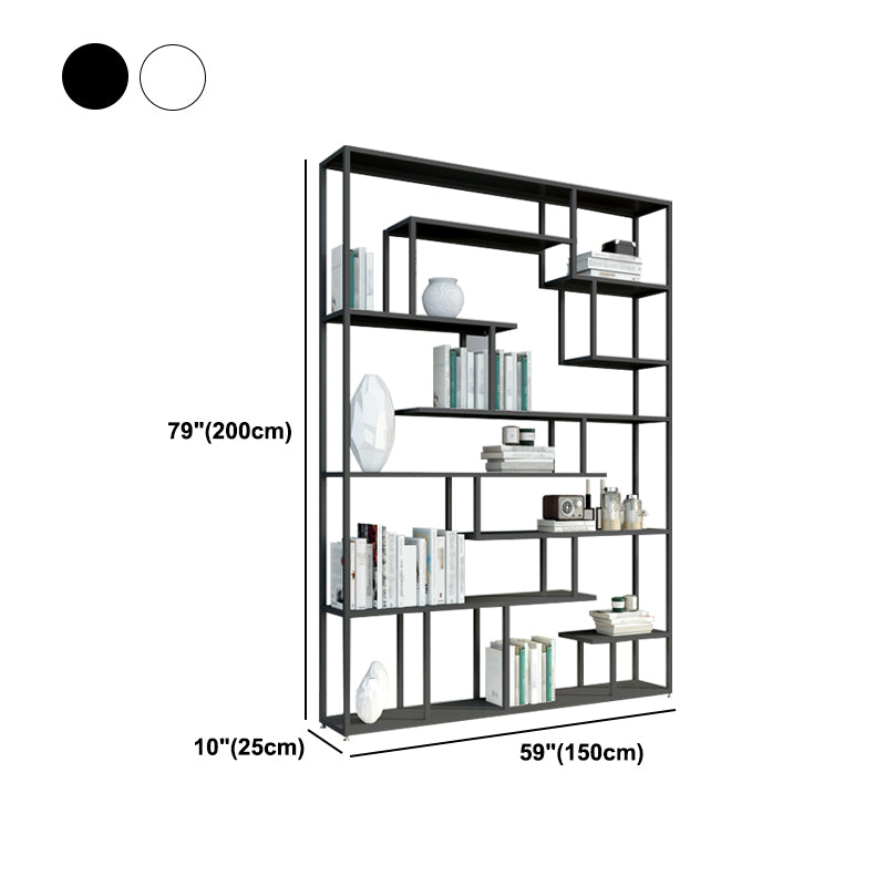 Industrial Metal Etagere Bookshelf Open Iron Bookshelf for Home Office