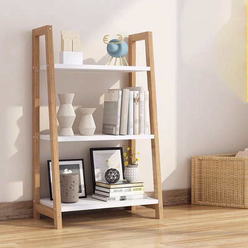 Open Back Bookshelf Scandinavian Style Bookcase for Study Room and Office