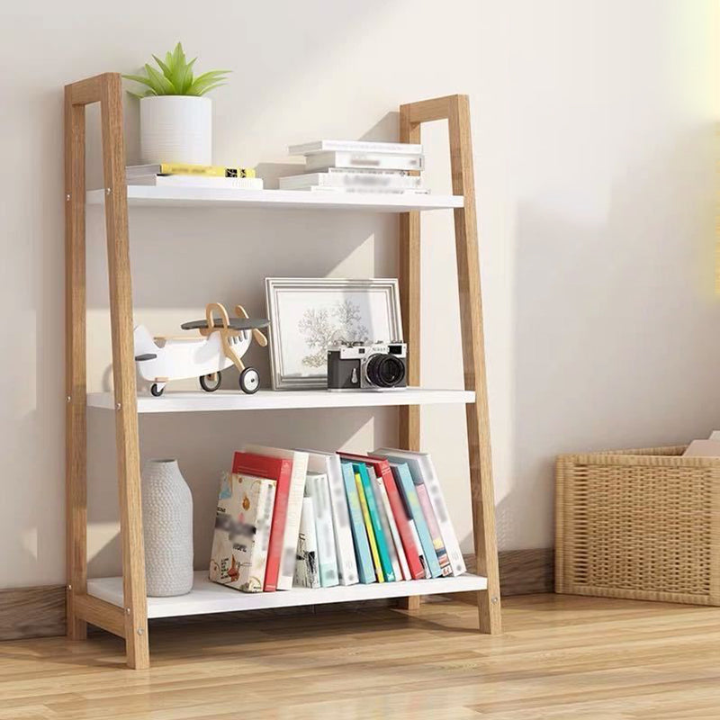 Open Back Bookshelf Scandinavian Style Bookcase for Study Room and Office