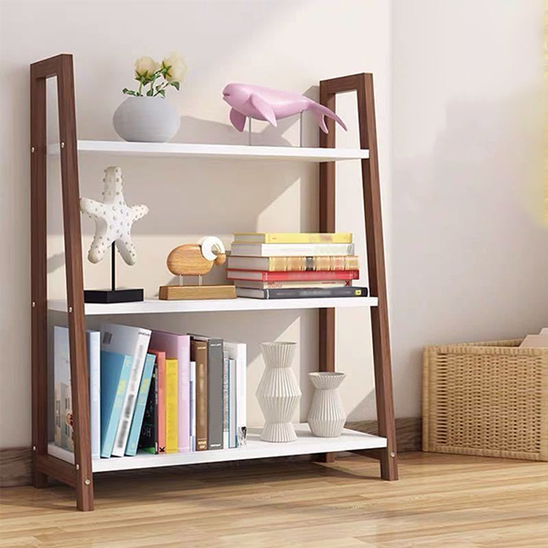 Open Back Bookshelf Scandinavian Style Bookcase for Study Room and Office