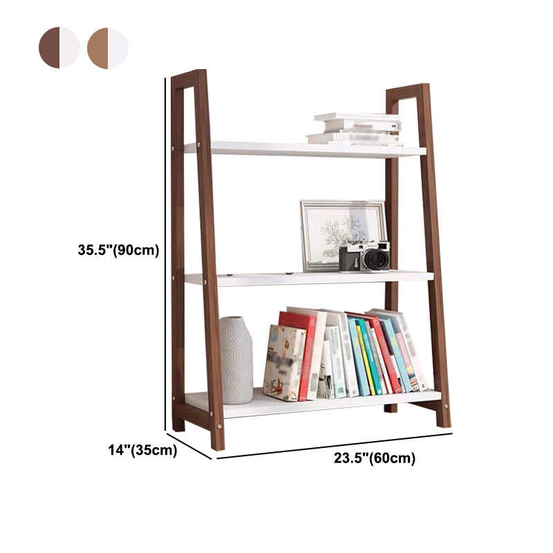 Open Back Bookshelf Scandinavian Style Bookcase for Study Room and Office