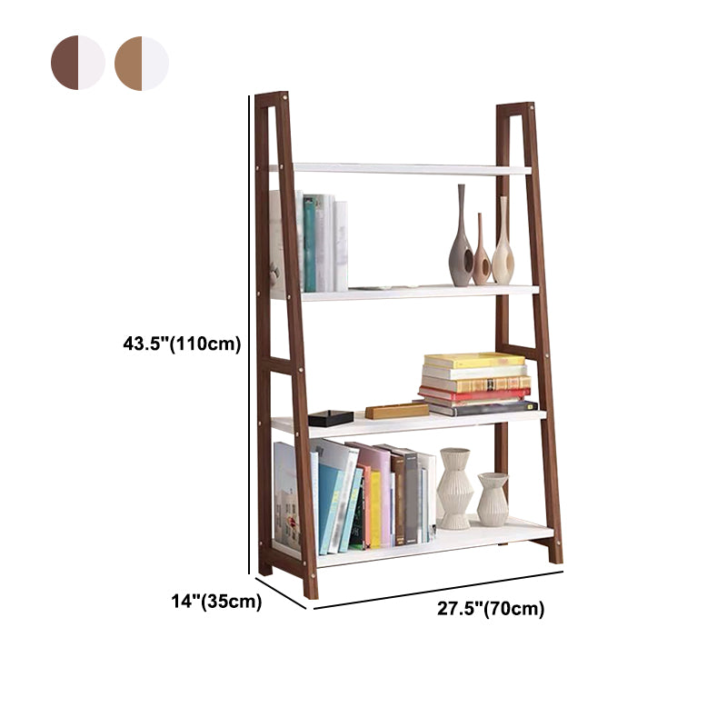 Open Back Bookshelf Scandinavian Style Bookcase for Study Room and Office
