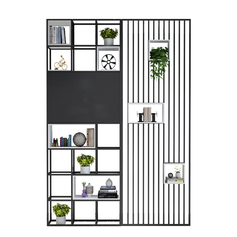 Open Back Bookshelf Industrial Style Solid Wood Bookcase for Home Office