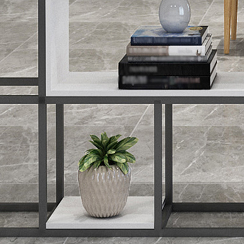 Open Back Bookshelf Industrial Style Solid Wood Bookcase for Home Office