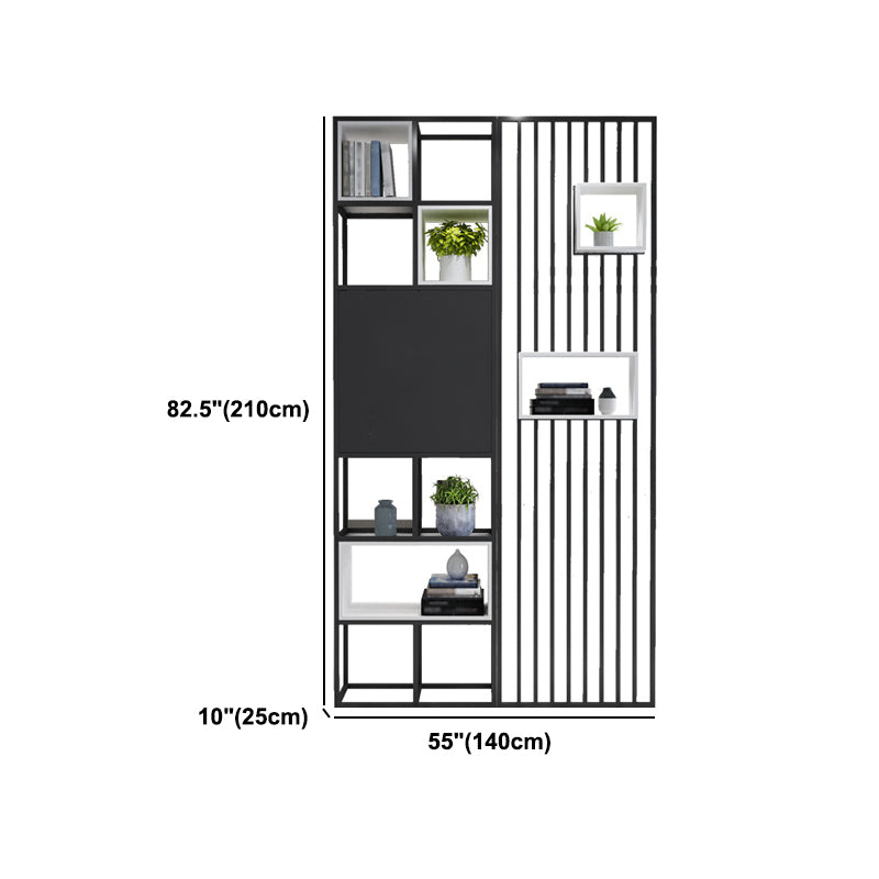 Open Back Bookshelf Industrial Style Solid Wood Bookcase for Home Office