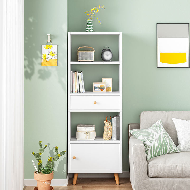 Libreria standard in legno fabbricato scandinavo libreria aperta verticale con porta