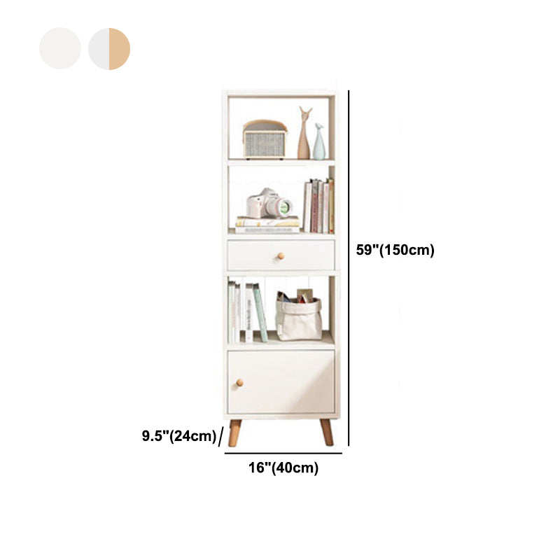 Libreria standard in legno fabbricato scandinavo libreria aperta verticale con porta