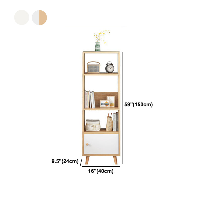 Libreria standard in legno fabbricato scandinavo libreria aperta verticale con porta