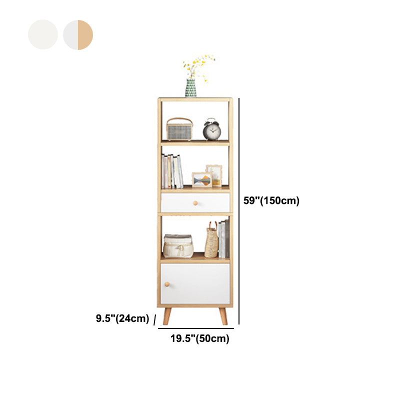 Libreria standard in legno fabbricato scandinavo libreria aperta verticale con porta