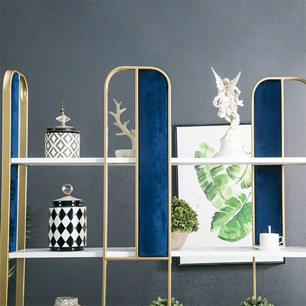 Metal Open Back Bookshelf Skandinavian vertikaler Eisenrahmen Bücherregal