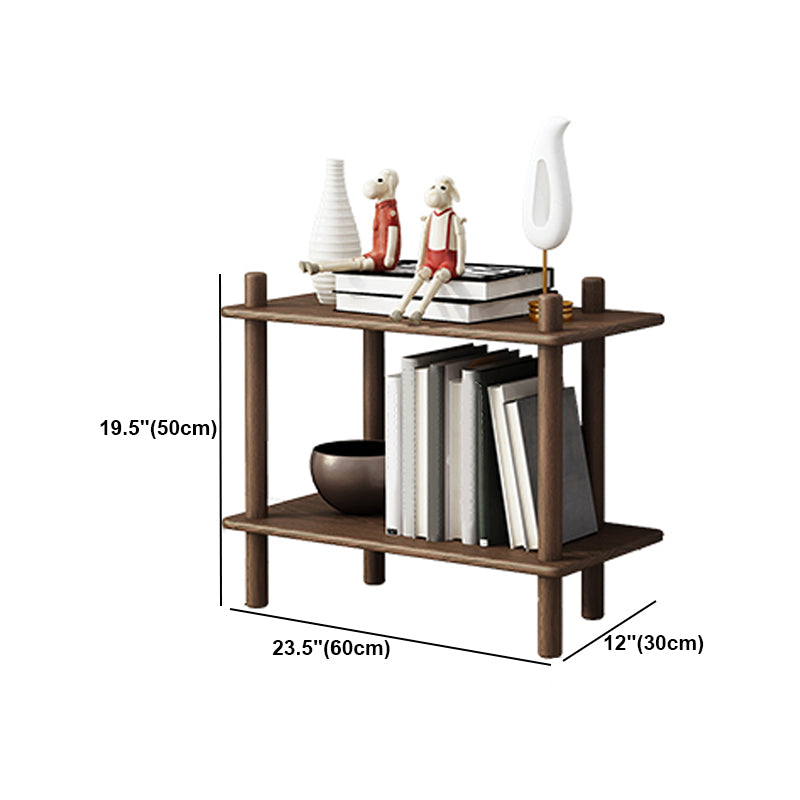 Gummiholz Etagere Bücherregal zeitgenössisches offenes Bücherregal für Zuhause