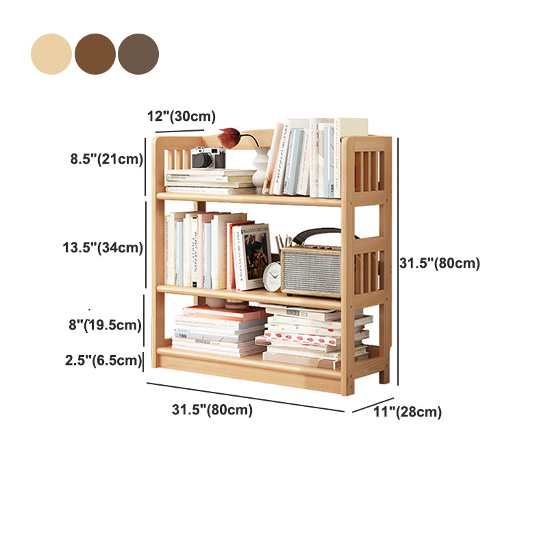Contemporary Wooden Bookcase Open Back Bookcase for Home Office