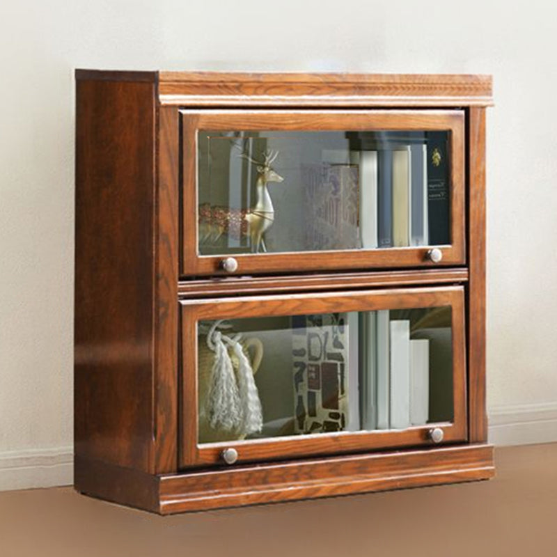 Holzkostenbuchbuch für zeitgenössische geschlossene Bücherregal mit Türen für das Heimbüro