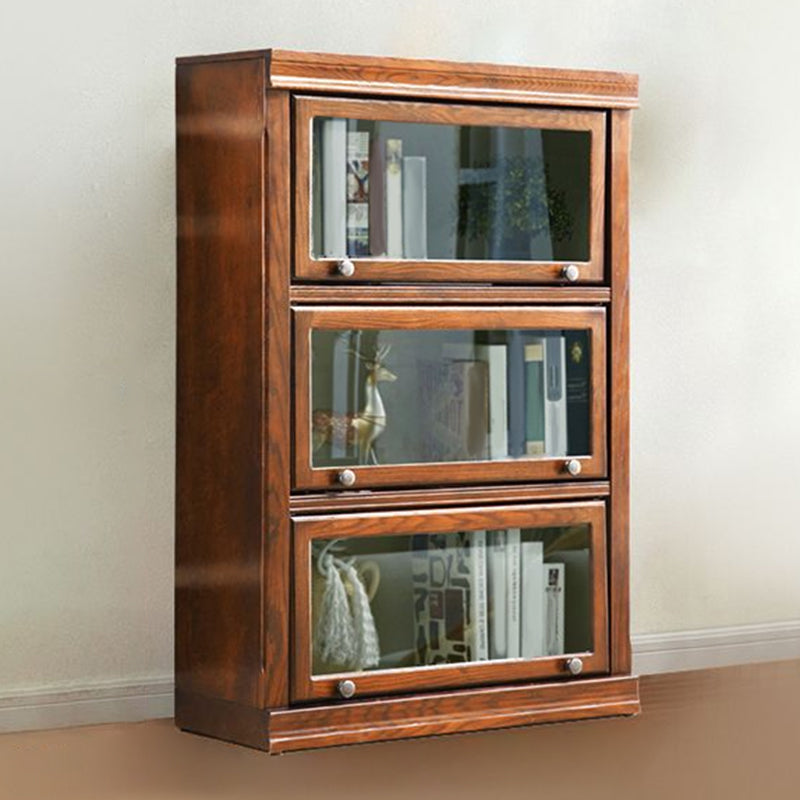 Holzkostenbuchbuch für zeitgenössische geschlossene Bücherregal mit Türen für das Heimbüro