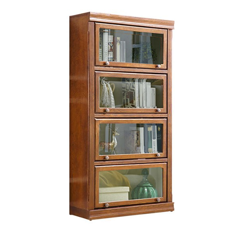 Holzkostenbuchbuch für zeitgenössische geschlossene Bücherregal mit Türen für das Heimbüro