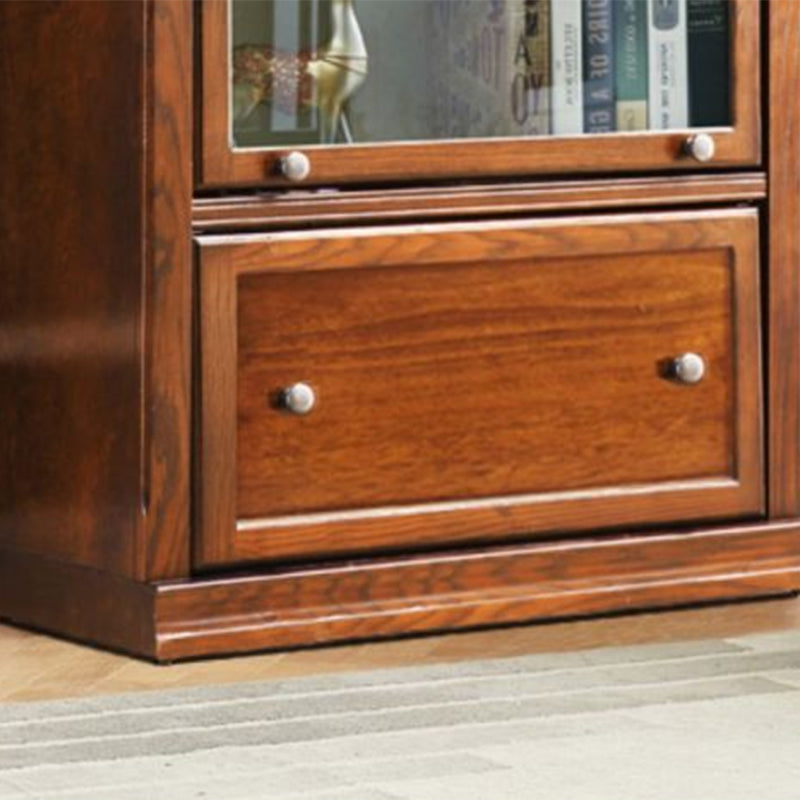 Holzkostenbuchbuch für zeitgenössische geschlossene Bücherregal mit Türen für das Heimbüro