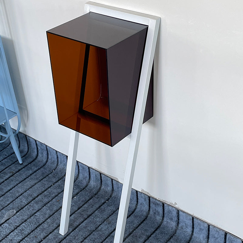 Contemporary Geometric Bookshelf Acrylic Bookshelf,11.8"L x 9.4"W x 35.4"H