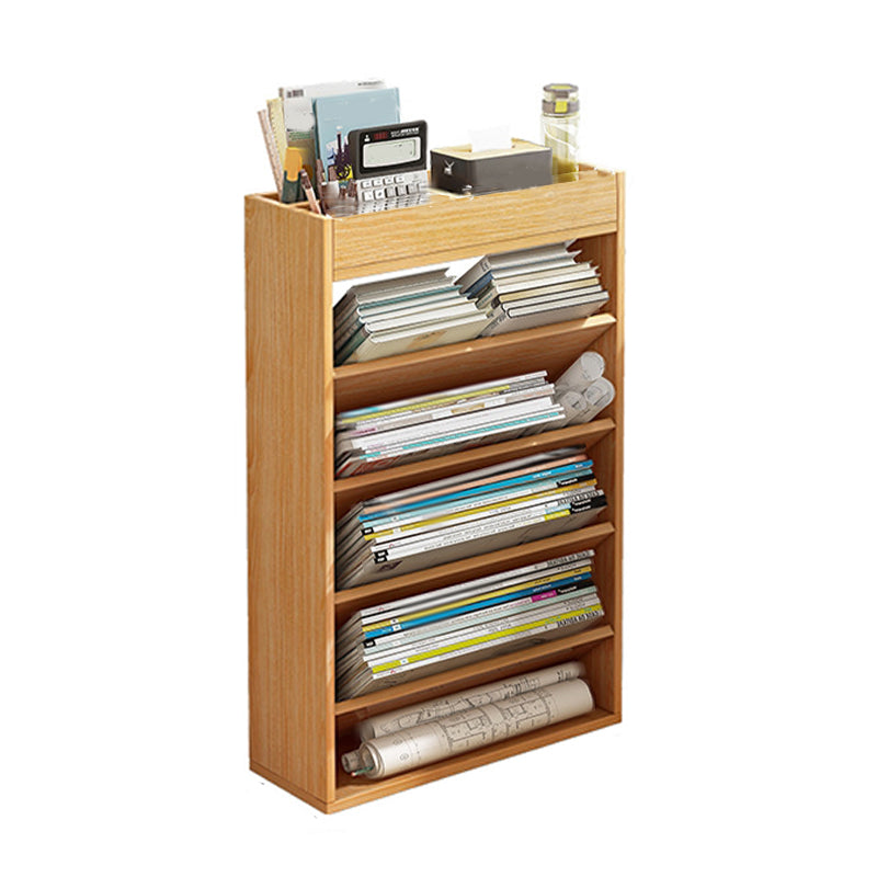 Contemporary Style Bookcase Wooden Book Shelf for Home Office